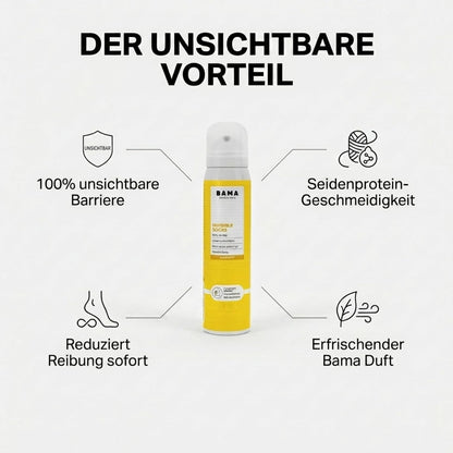 BAMA Invisible Socks – Anti-Reibungsspray für barfuß getragene Schuhe, 100 ml