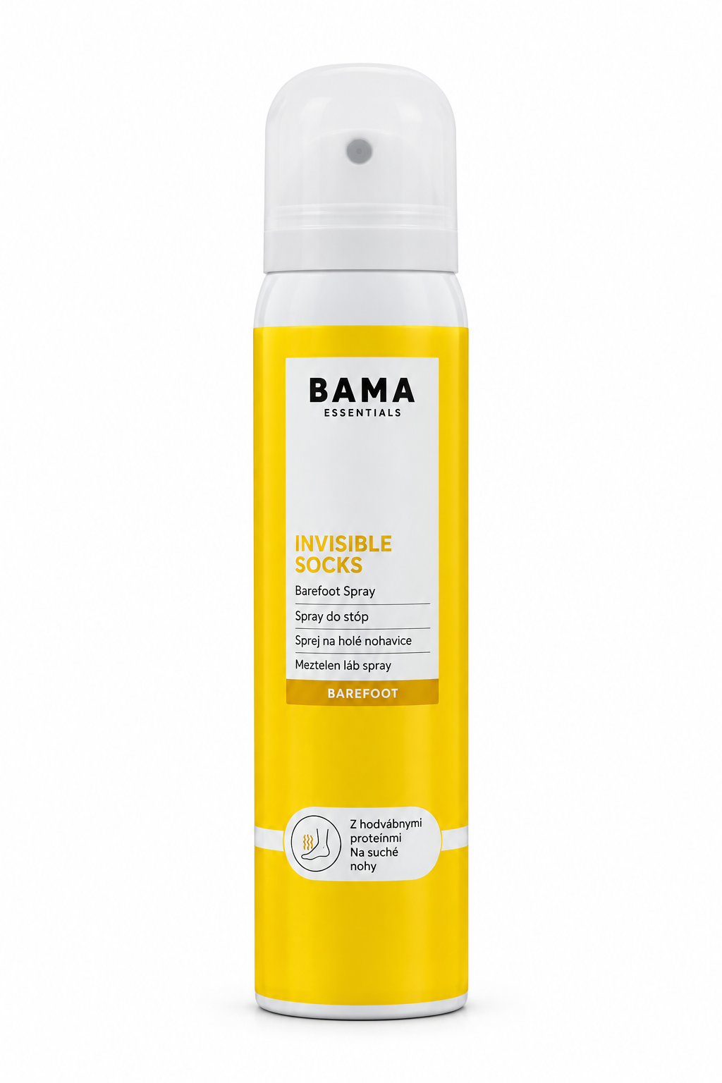 BAMA Invisible Socks – Anti-Reibungsspray für barfuß getragene Schuhe, 100 ml